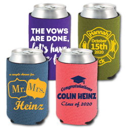 Personalized Photo 30th Birthday Koozies or Neoprene Can Coolers