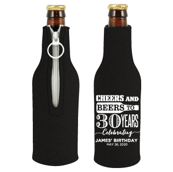 Brand Name Neoprene Zipper Bottle Koozies with Custom Logo