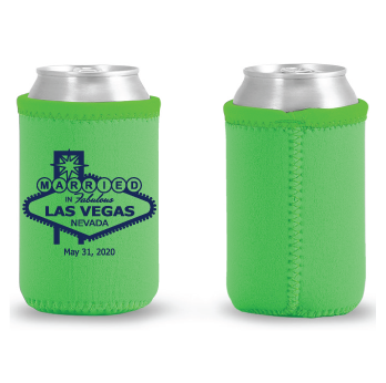 10oz Premium Neoprene Can Cooler - Zig Zag Stitch, Personalized Drinkware