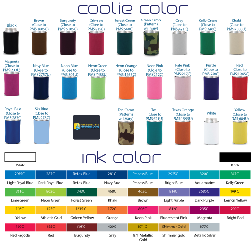 Premium Ink 
& Coolie Colors