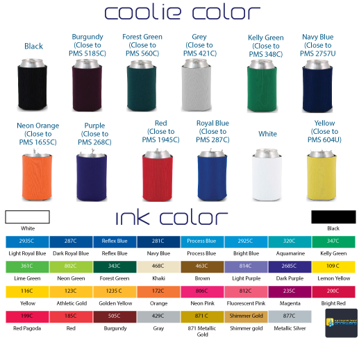 Standard Coolie & Ink 
Colors