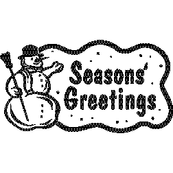 seasons greetings snowman
