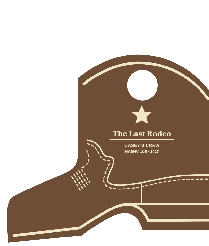 The Last Rodeo, illustrative standard cowboy boot coolie