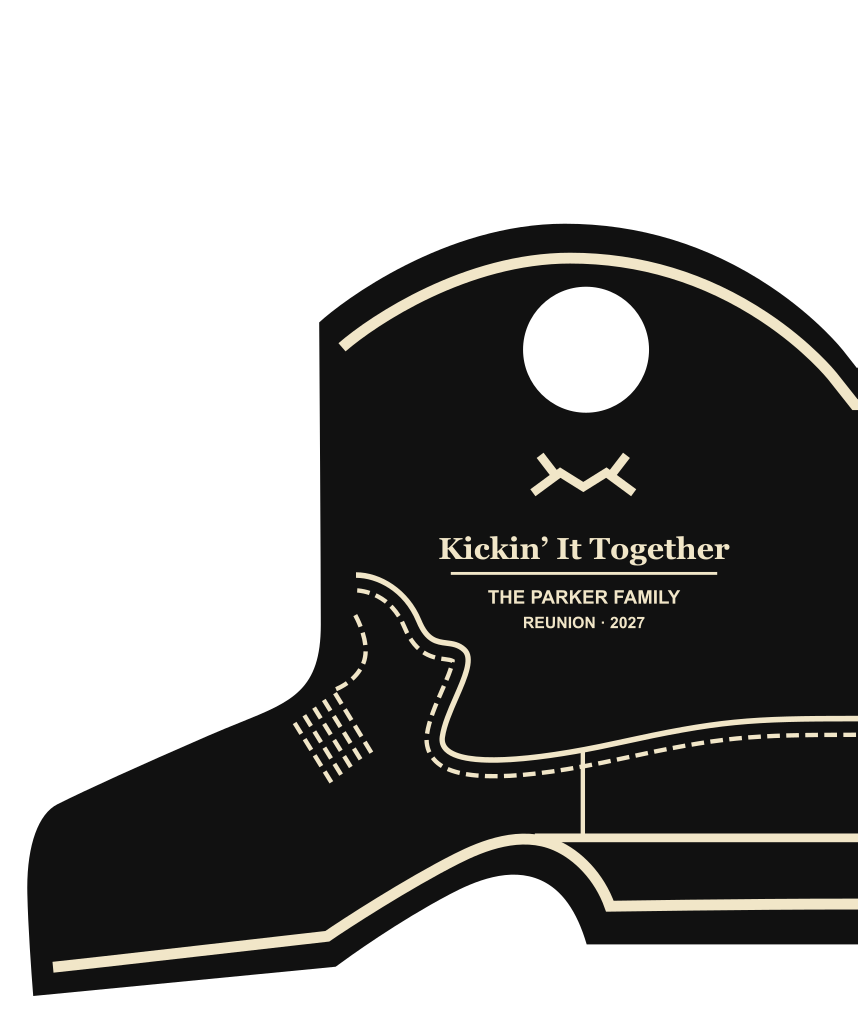 Kickin’ It Together, illustrative standard cowboy boot coolie