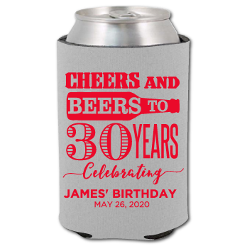 Standard cooler personalized for a 30th birthday