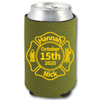 10oz Premium Neoprene Can Cooler - Zig Zag Stitch personalized design example 3