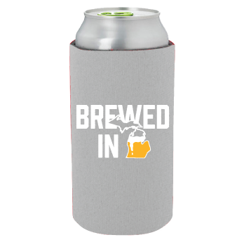 Large foam can cooler printed for an event