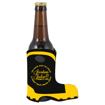 Boot Shaped Bottle Coolie personalized design example 1
