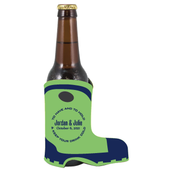 Boot Shaped Bottle Coolie personalized design example 2