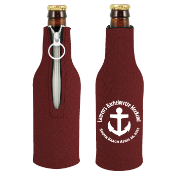 Neoprene Zipper Bottle Koozie personalized design example 3