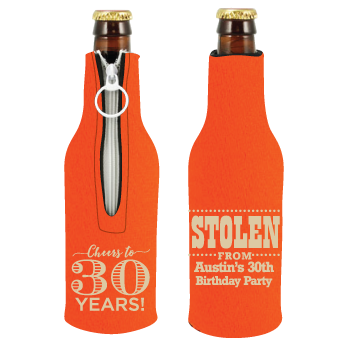 Neoprene Zipper Bottle Koozie personalized design example 6