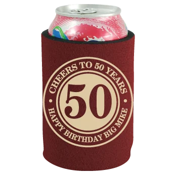 Neoprene Can Coolies with Bottom - Stand Up! personalized design example 4