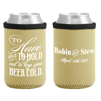 Premium Neoprene Coolie with Custom Edging personalized design example 2
