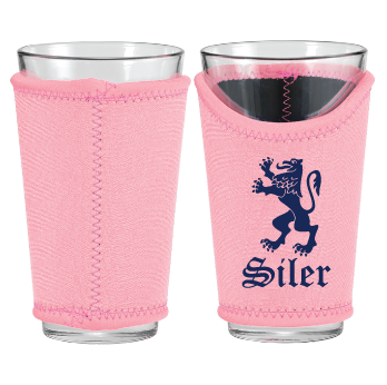 Premium Neoprene Pint Glass Coolie with Custom Edging personalized design example 4
