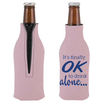 Scuba Foam Zipper Up Bottle Coolie personalized design example 1