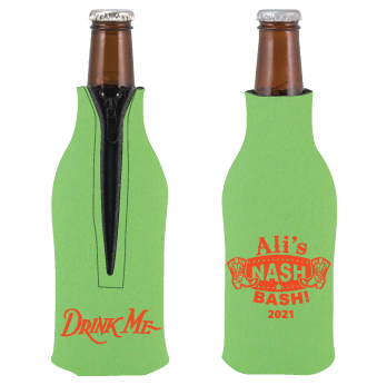 Scuba Foam Zipper Up Bottle Coolie personalized design example 3