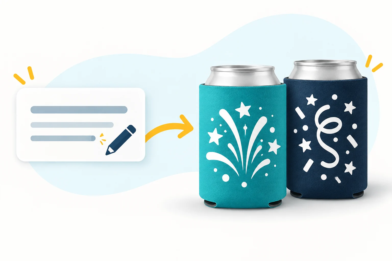 A written cooler idea becoming two custom cooler design concepts