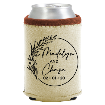 Cream Freezable cooler with names arranged in a circle